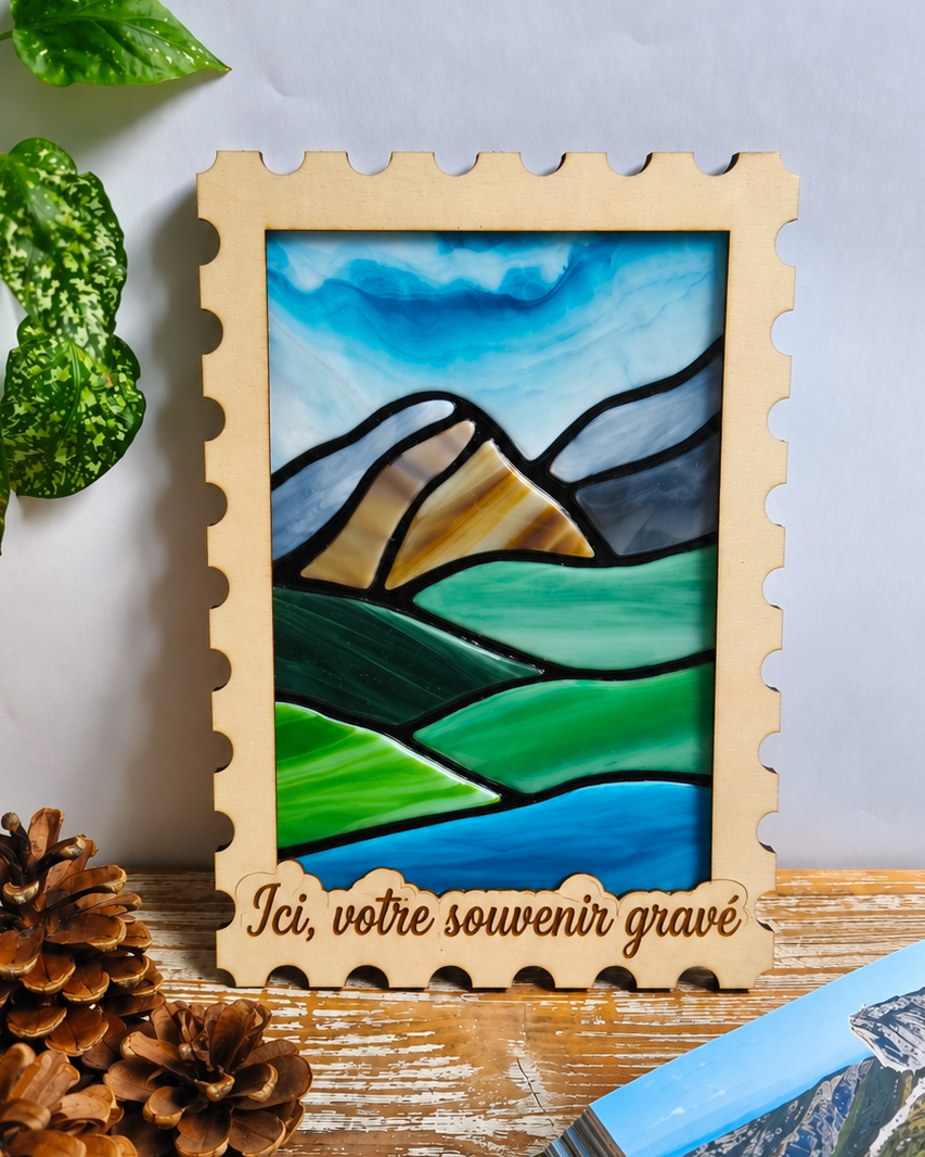 Illustration du fond n°4 pour la création personnalisée en verre et en bois qui illustrera votre souvenir en montagne