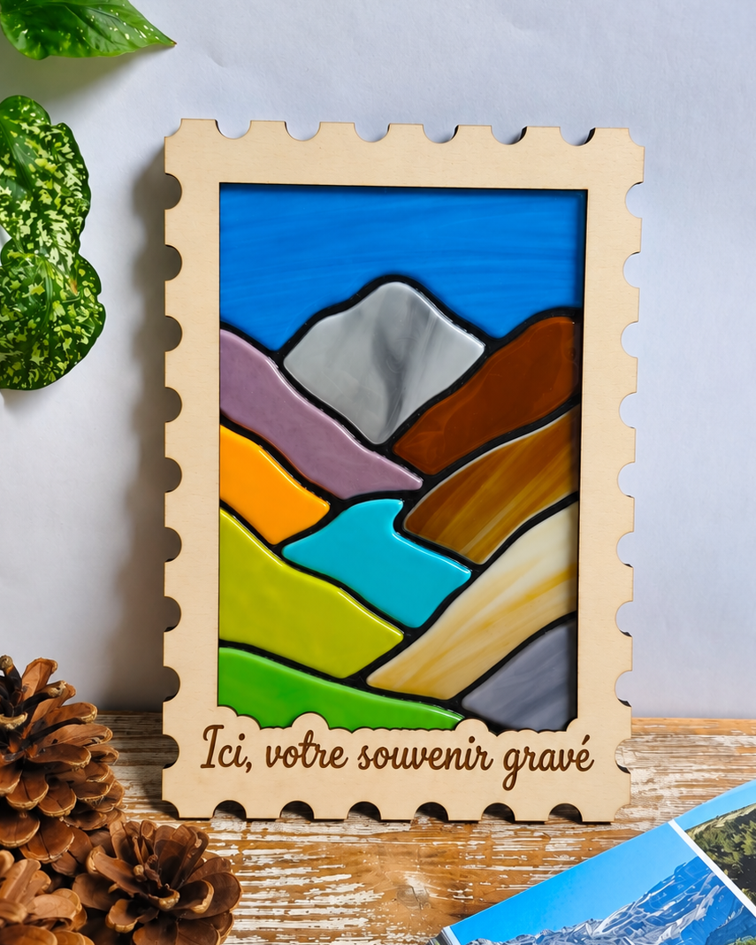 Illustration du fond n°3 pour la création personnalisée en verre et en bois qui illustrera votre souvenir en montagne